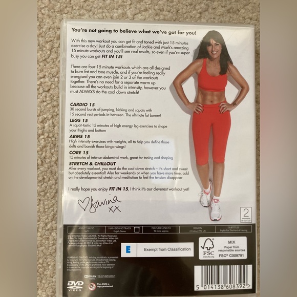 LOT/ BUNDLE OF 3 EXERCISE FITNESS DVD*FIT IN 15 TO 30 MINUTES*DAVINA MCCALL* - Picture 3 of 6